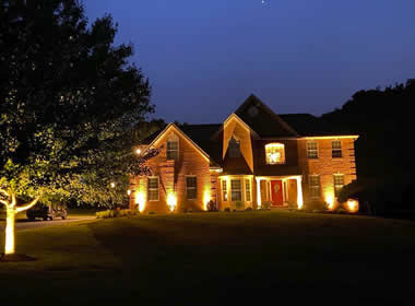 landscape lighting installation